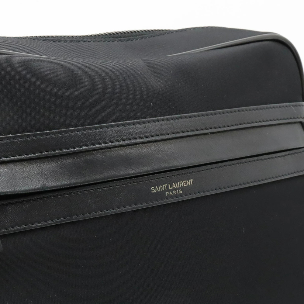 SAINT LAURENT PARIS Yves YSL Camp Camera Bag Shoulder Leather Black - Picture 7 of 7